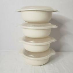 4 microwave heatables cookware bowls with lids